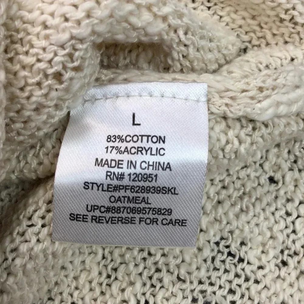 Women's Pink‎ Republic long sleeve faux wrap Sweater L Beige